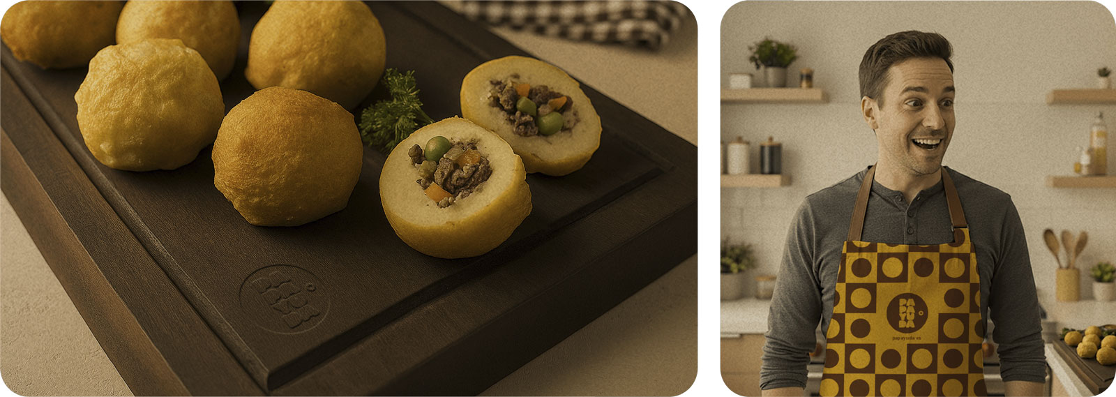 Papayuda — Product photography and branded apron