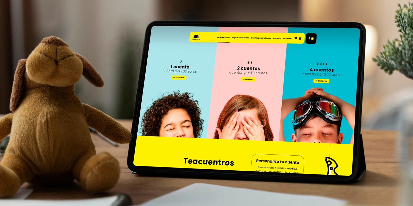 Teacuentros tablet mockup